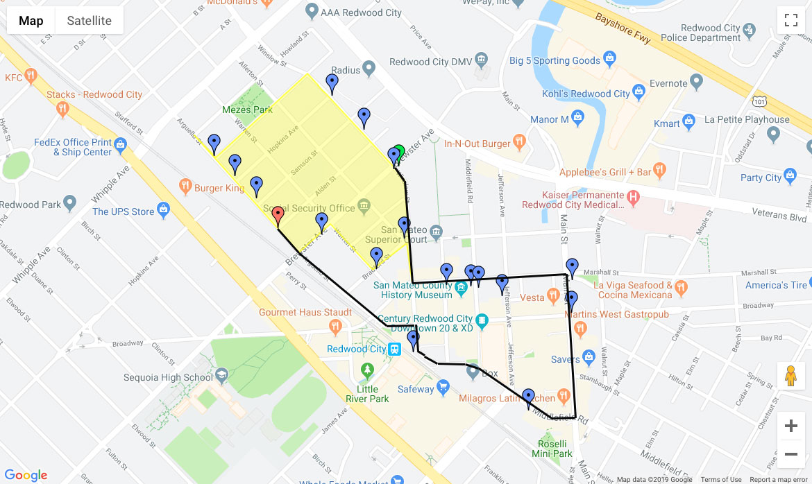 Parade Route Map Redwood City Family 4th of July